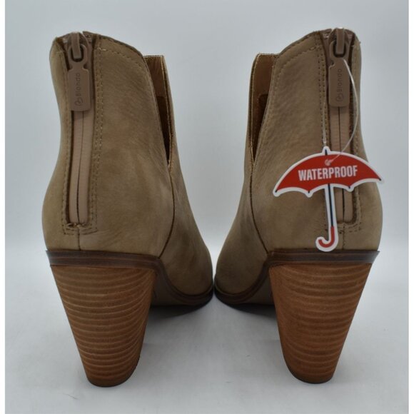 Blondo Womens 10 Wynona Sand Nubuck Waterproof Pointed Toe Zipped Booties Boots - Picture 5 of 13